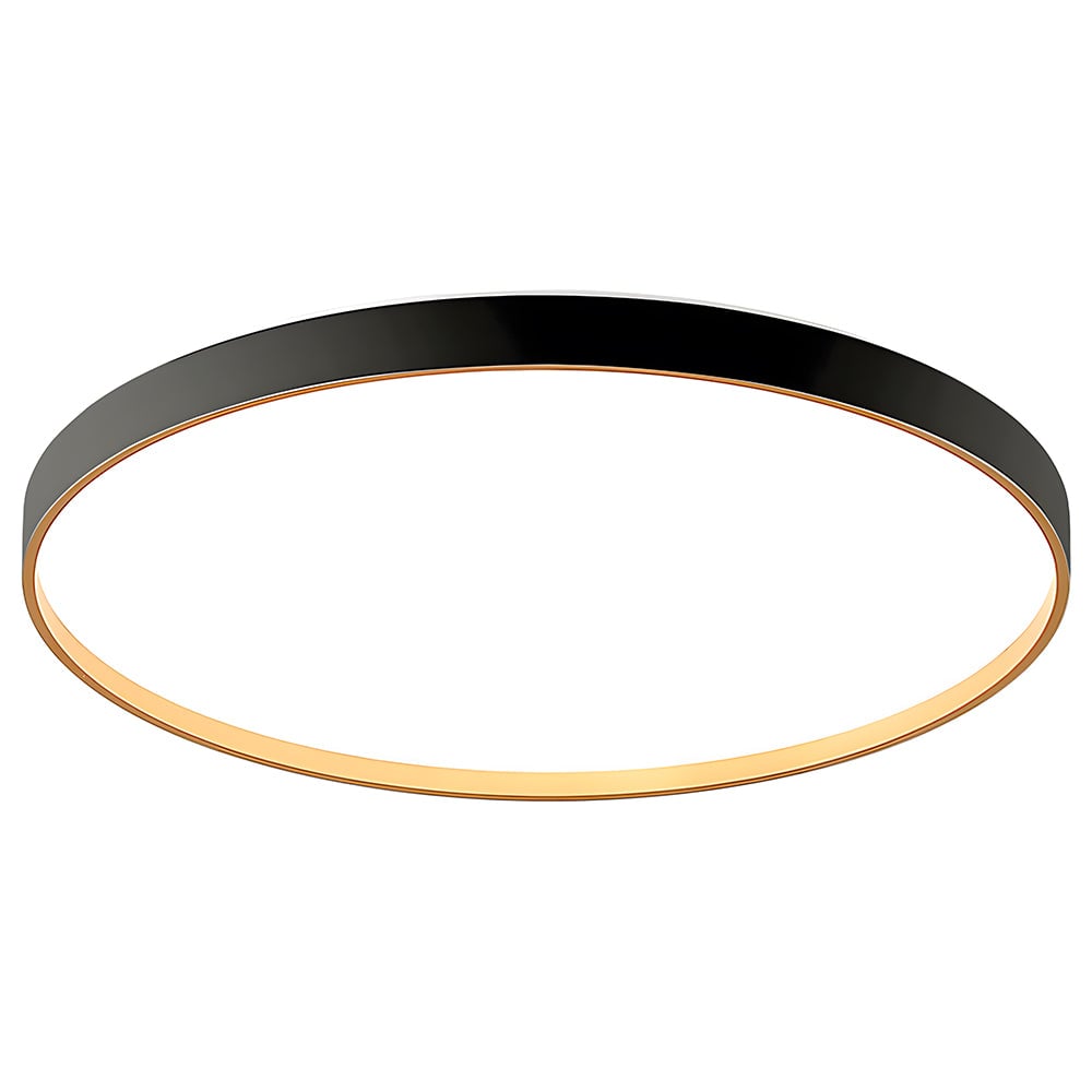 リビングルーム用ブラックラウンドフラッシュシーリングライト