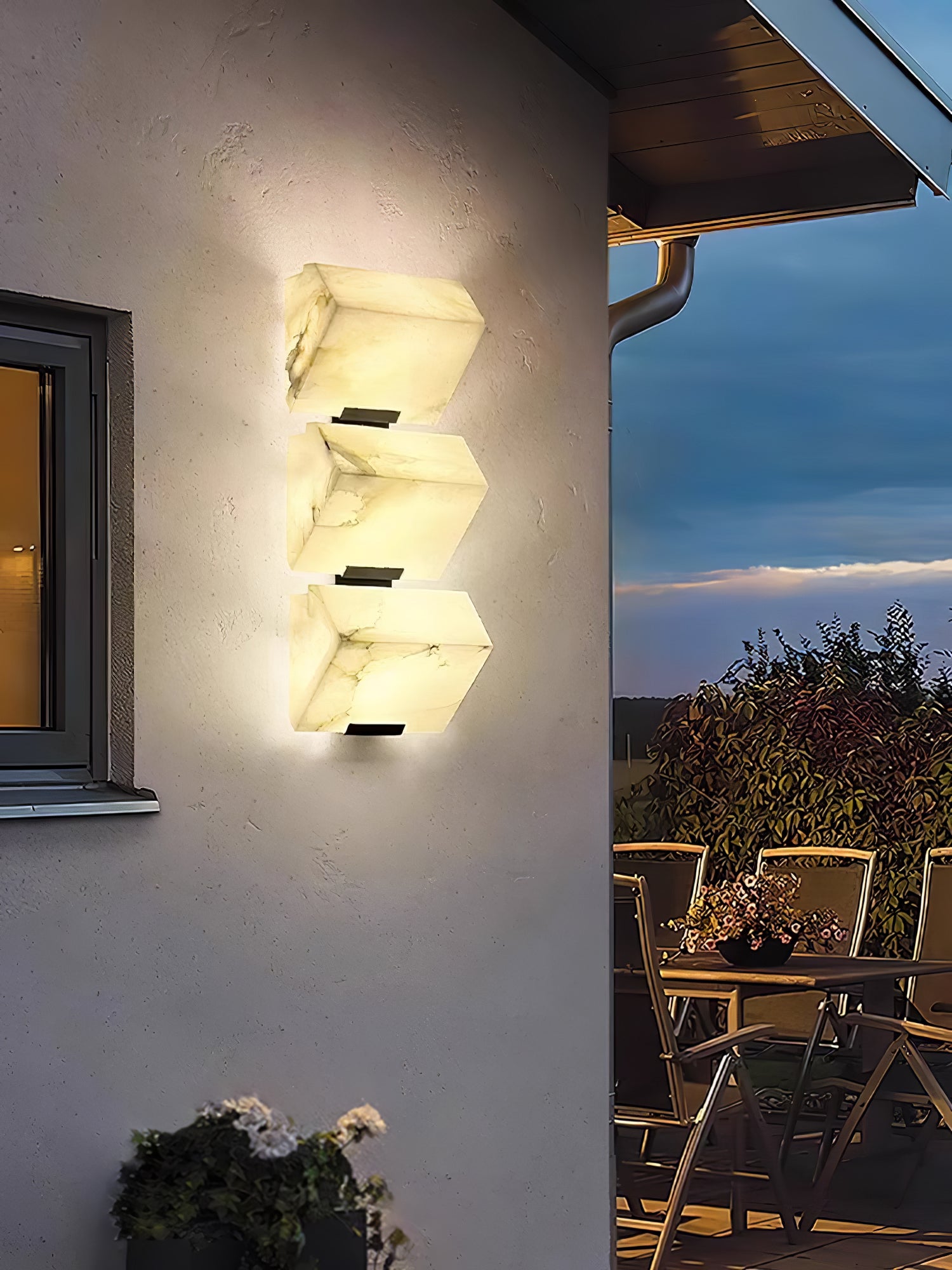 アラバスター階段ウォールランプ