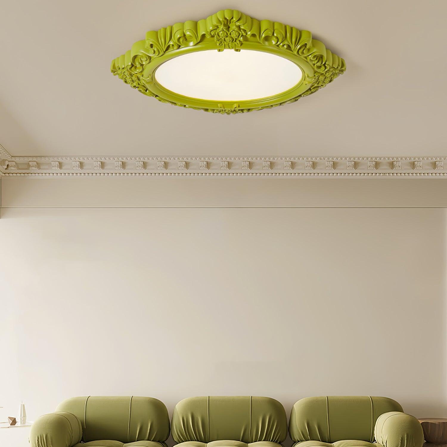 彫刻樹脂シーリングランプ