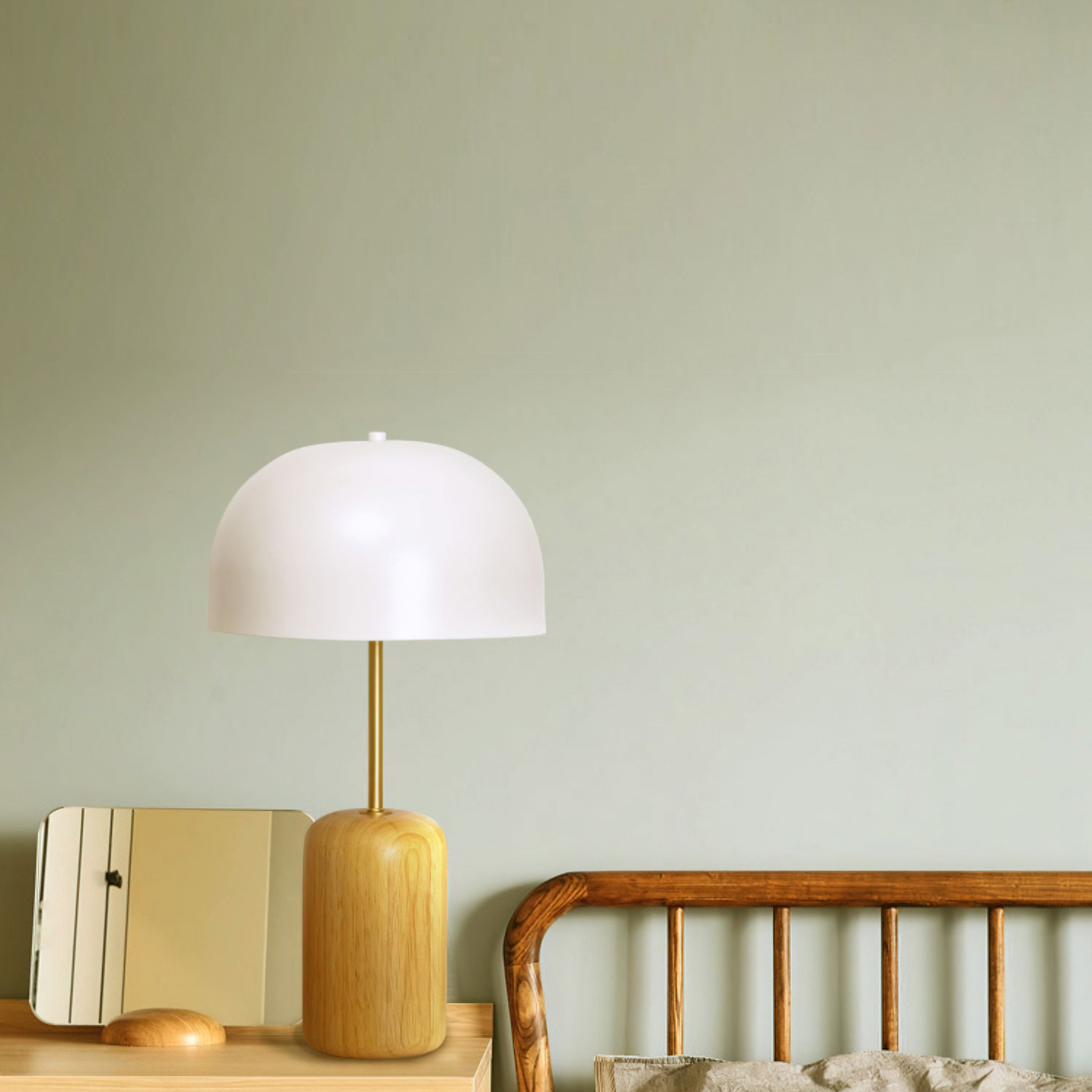 ウッドマッシュルームテーブルランプ