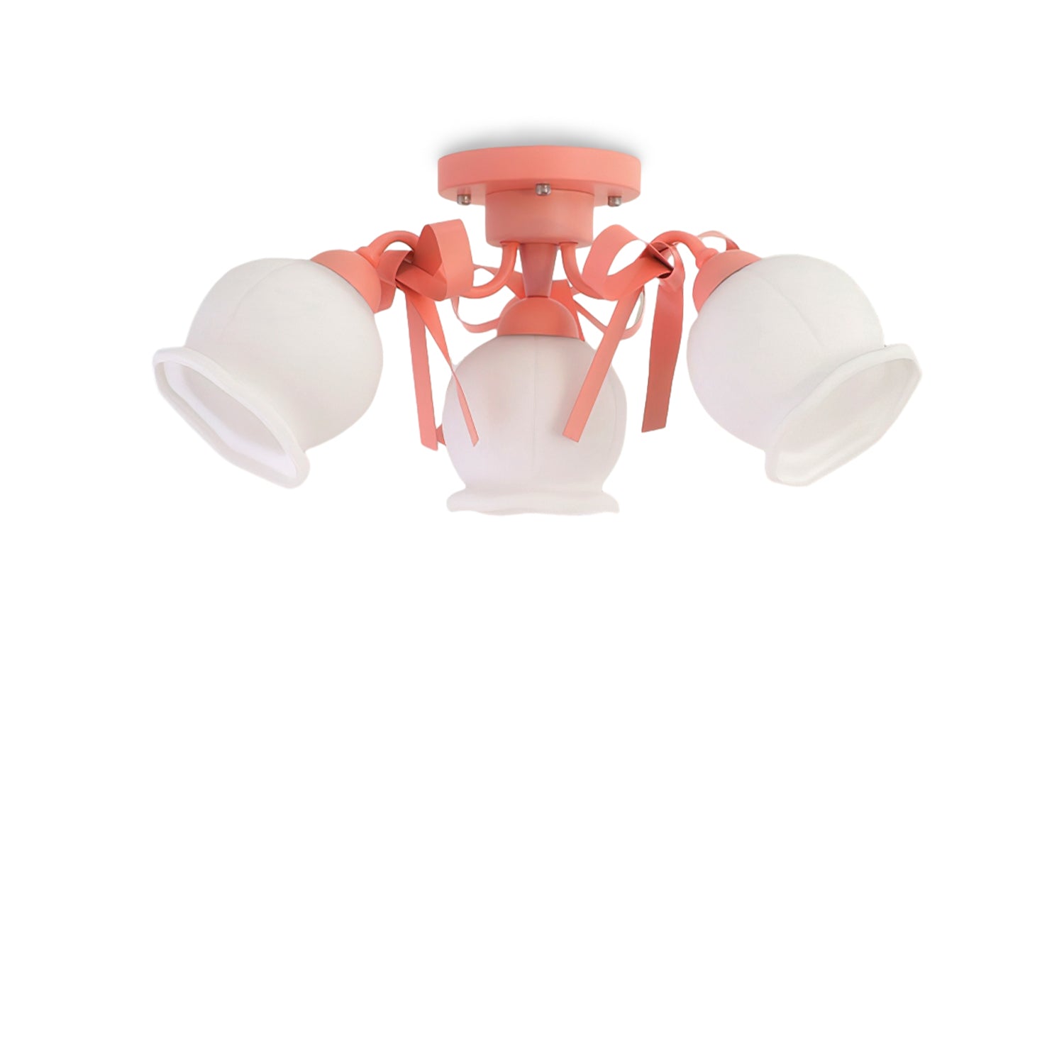 クリームガラスバッドシーリングランプ