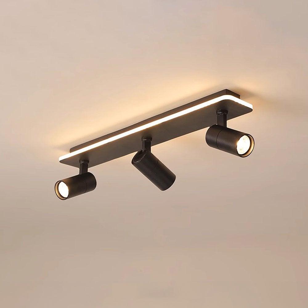 キッチン用のシンプルなトラック天井（白黒）