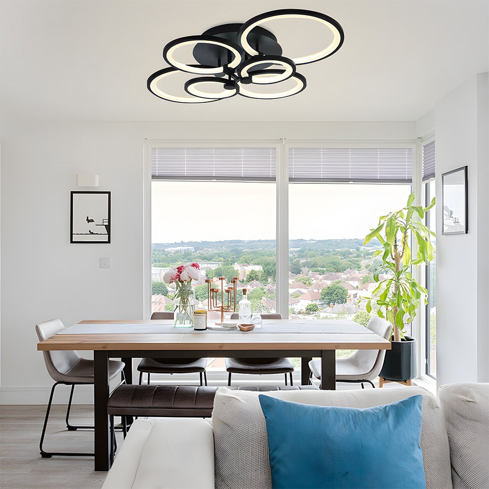 ユニークなデザインのマルチサークルLEDリビングルームシーリングライト