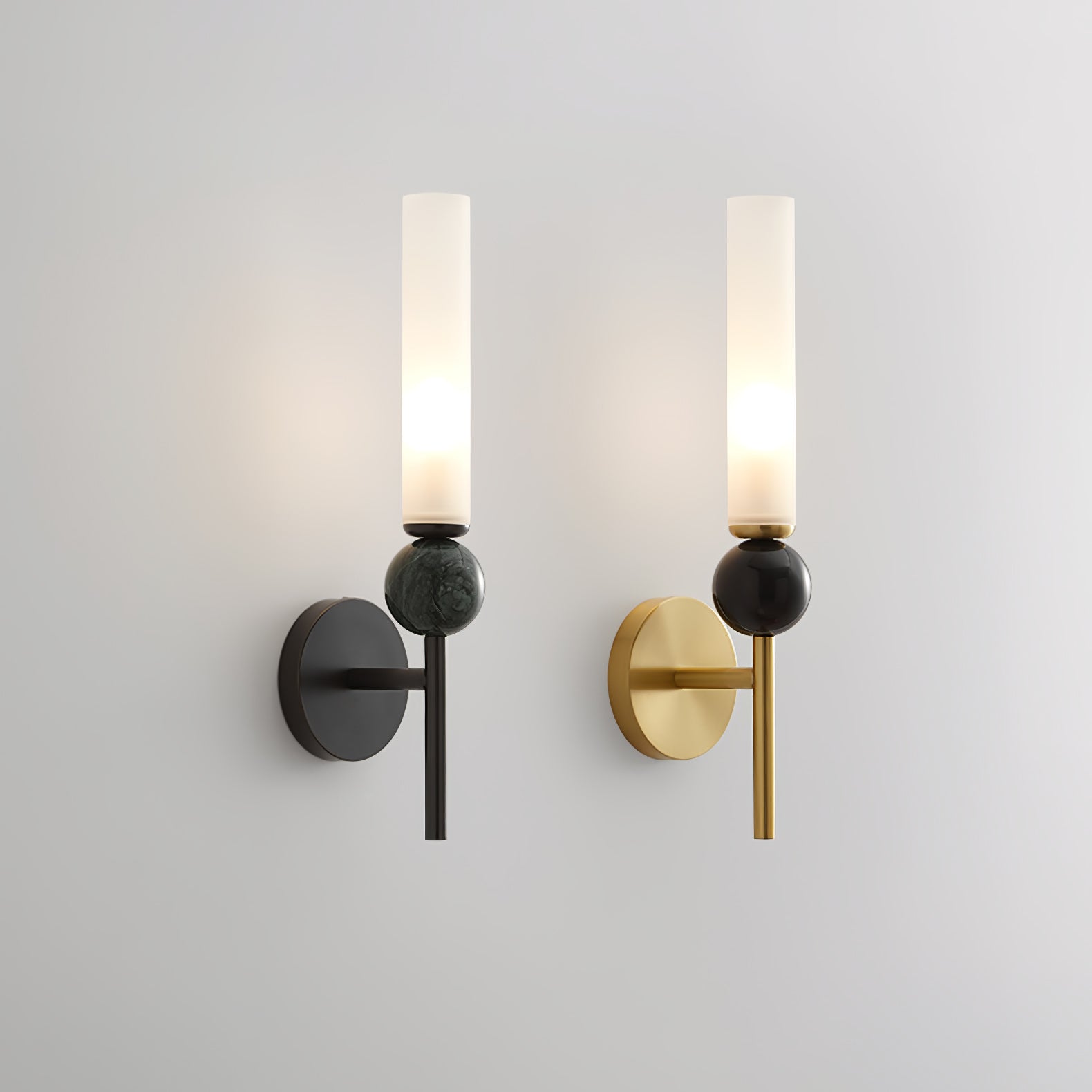 大理石の垂直ウォールランプ