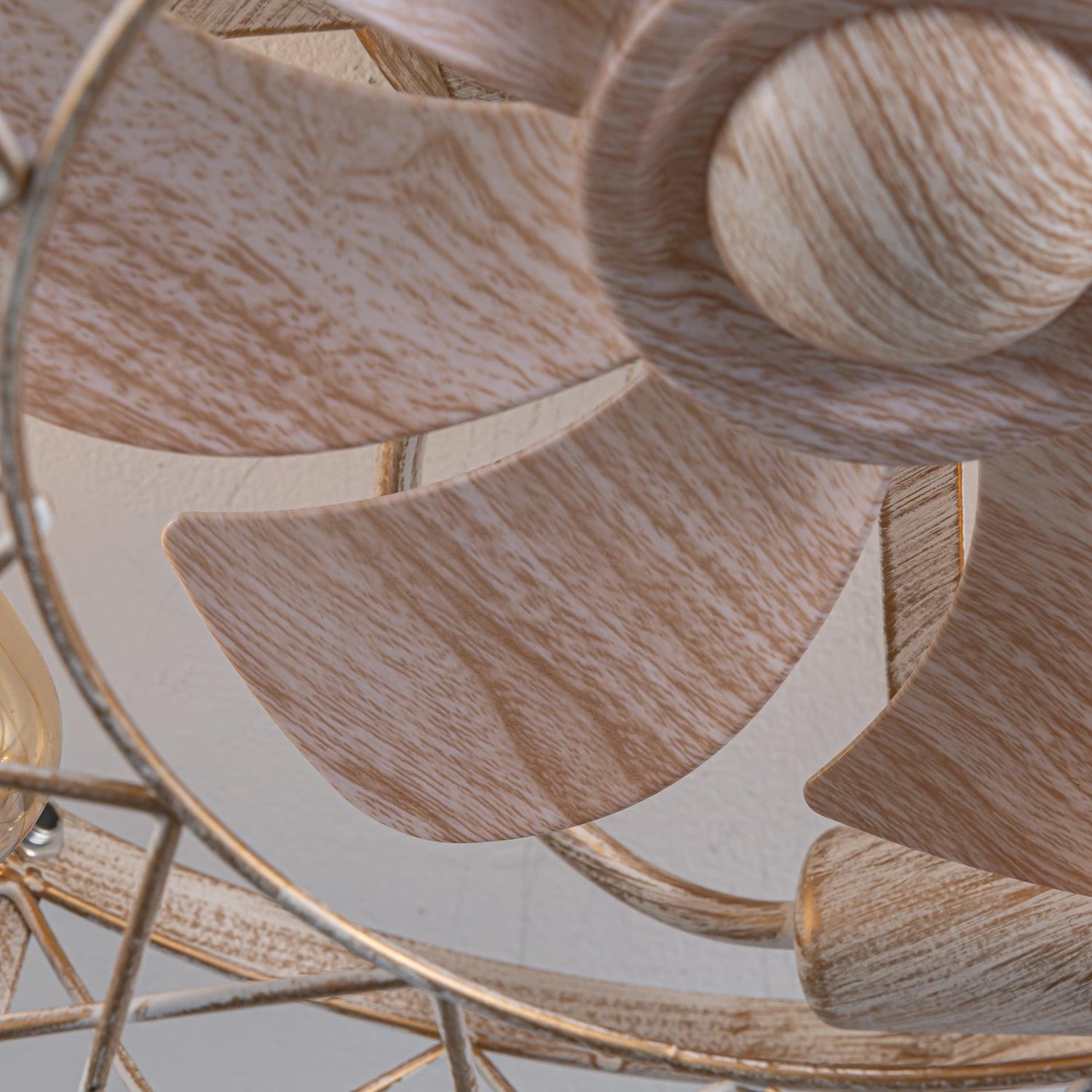 ホワイトとゴールドのメタル、リモートシーリングファンランプ付き