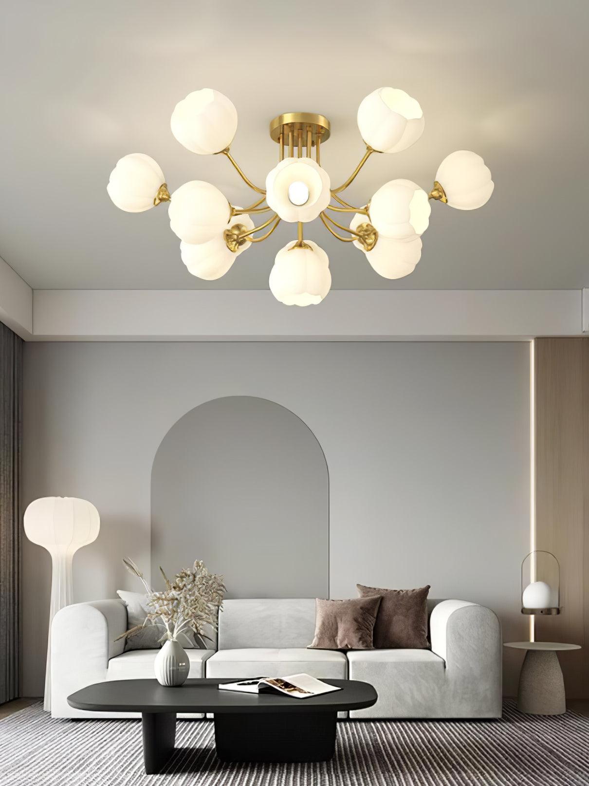 パンプキン真鍮シーリングランプ