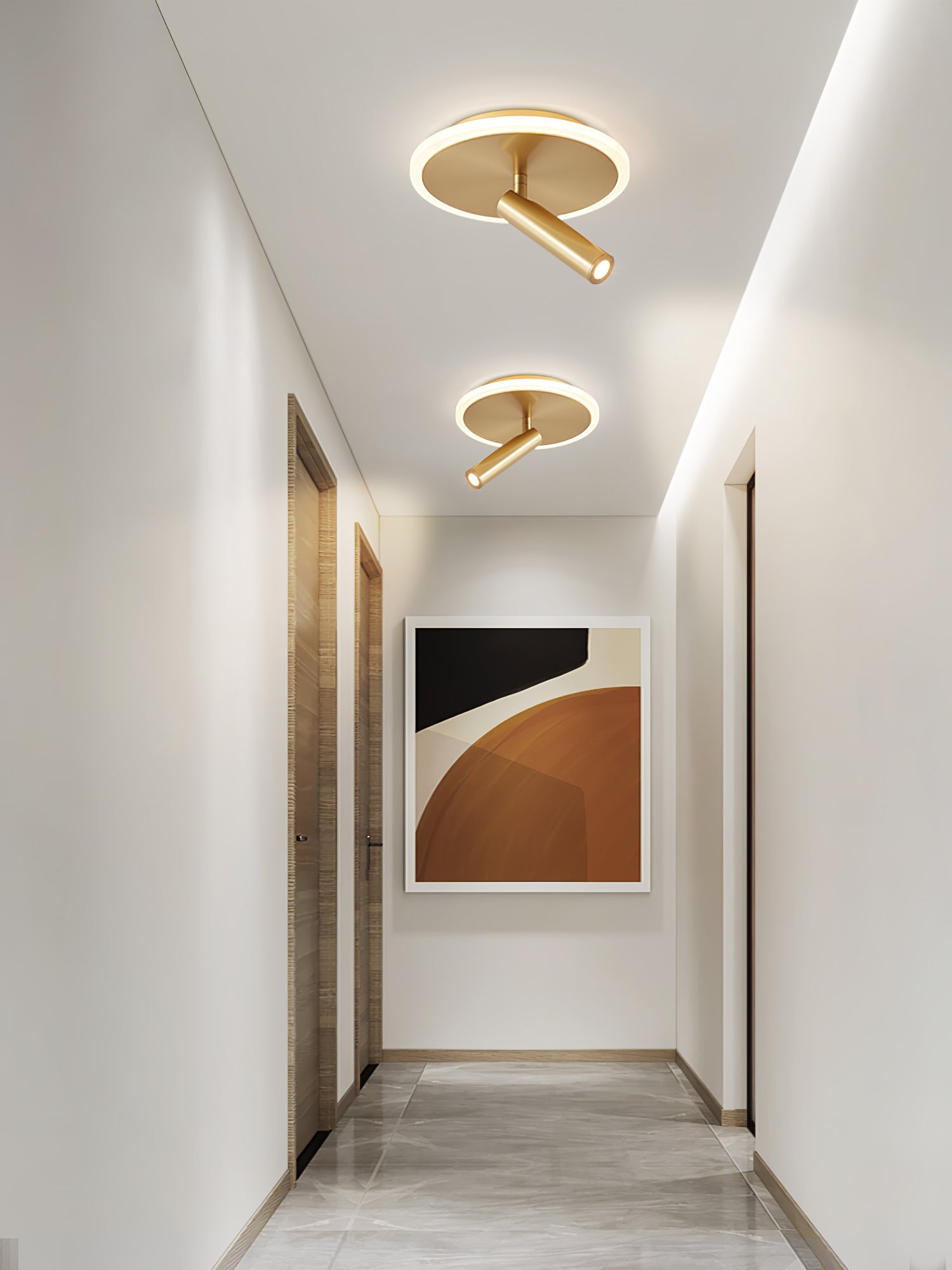 円形スポットライト天井ランプ