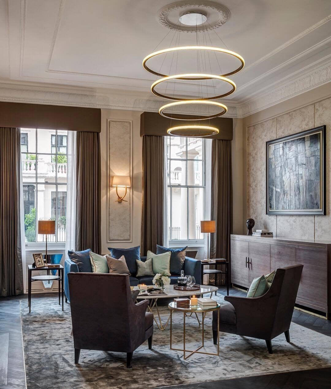 Ring Art Stairwell Chandelier