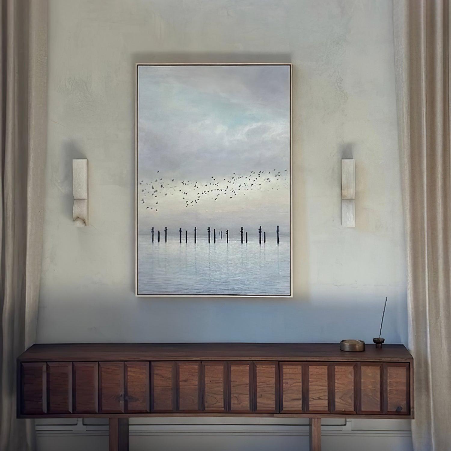 アラバスター エッセンスの壁取り付け用燭台