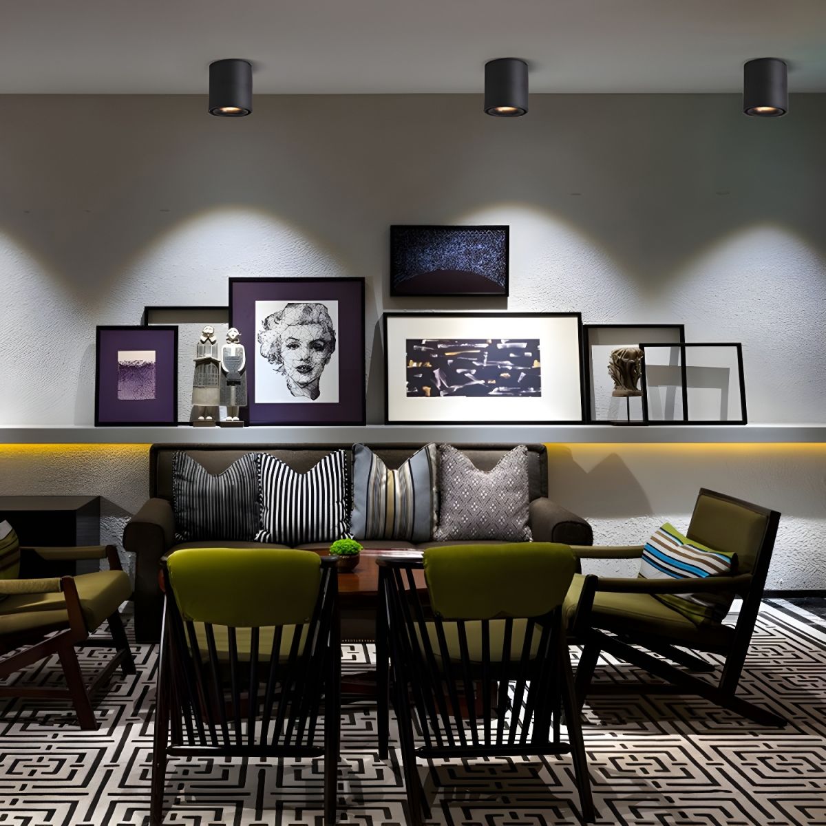 回転可能なスポットライトシーリングライト