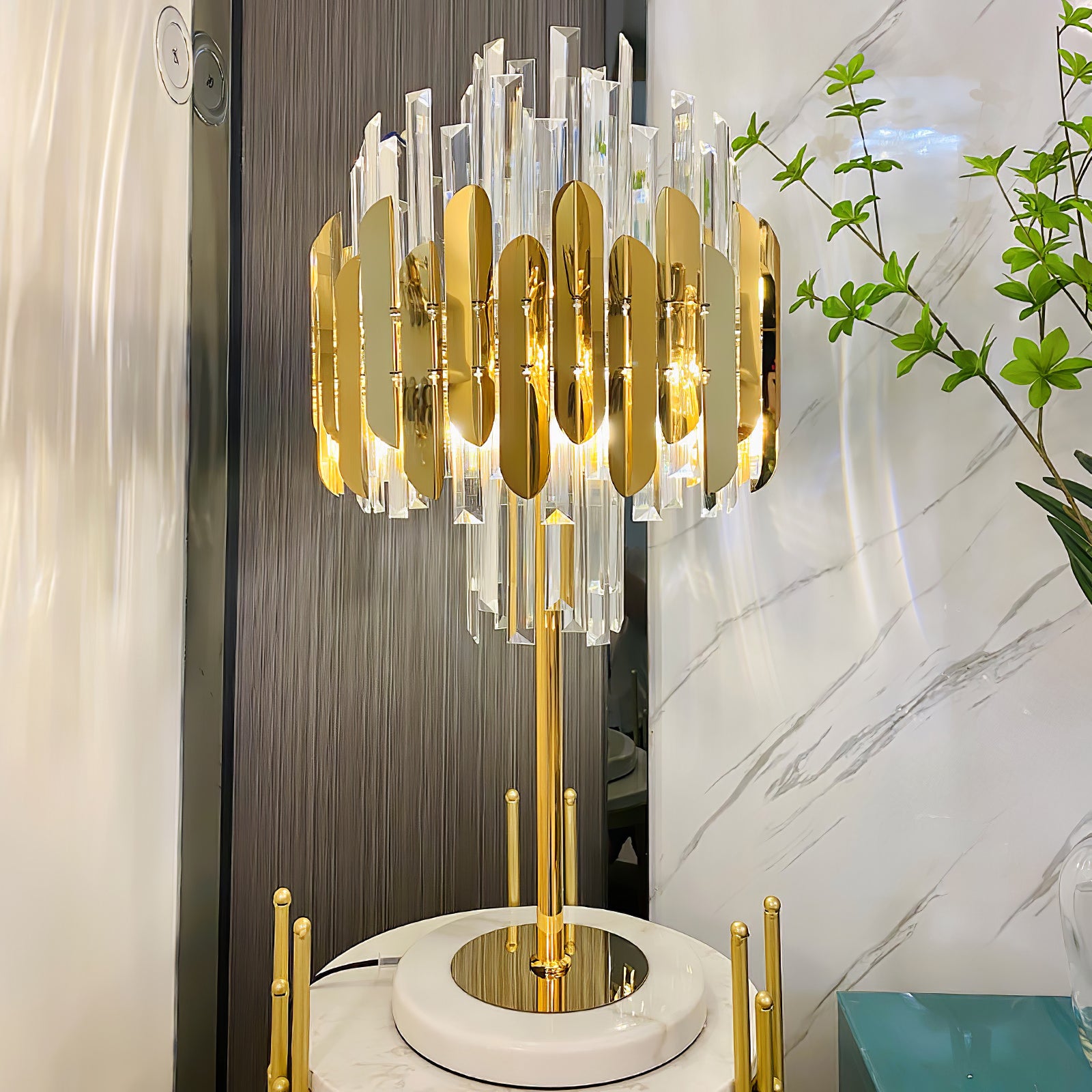 クリスタル マーブル デスクランプ