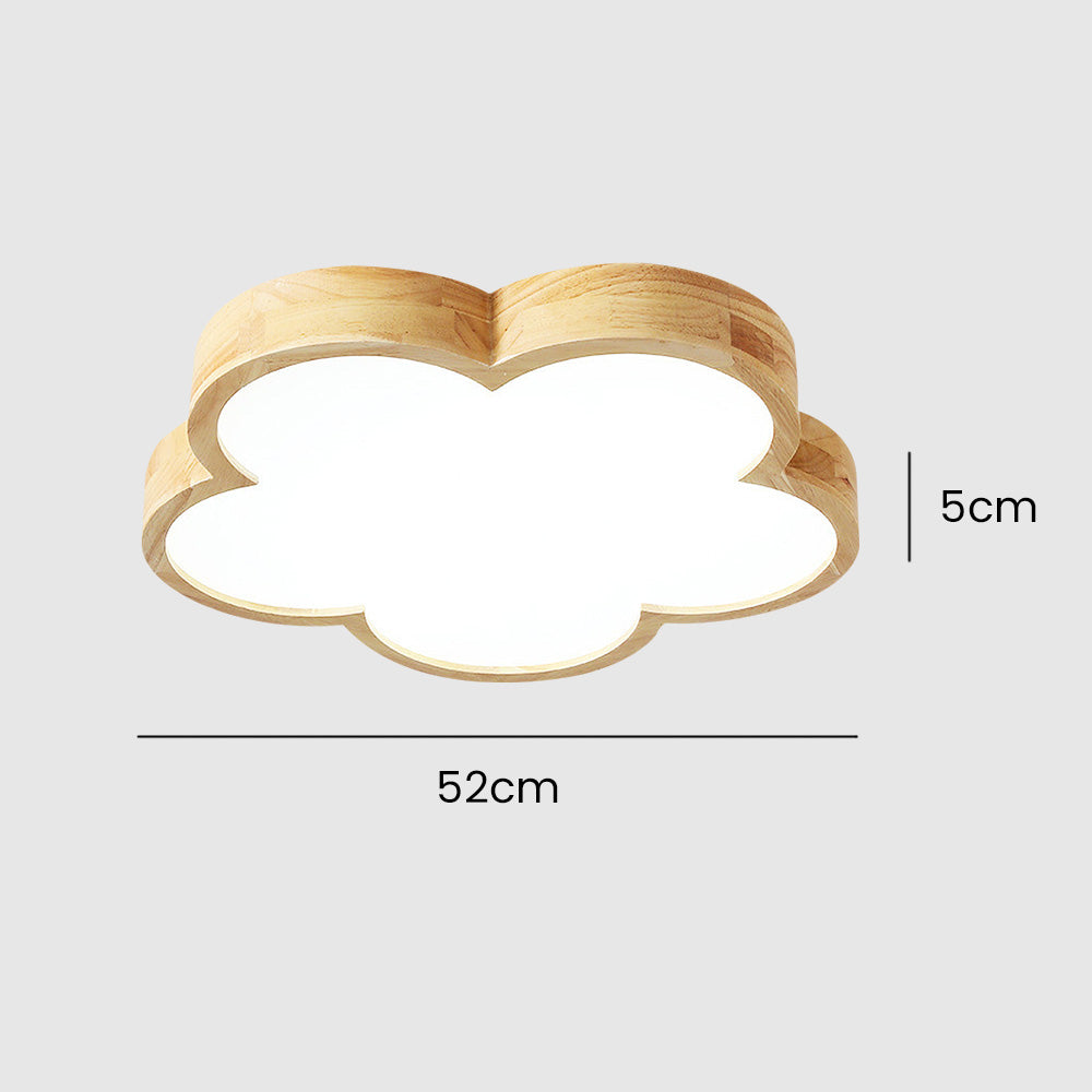 寝室用 Wabi-Sabi ウッドフラワー LED シーリングライト