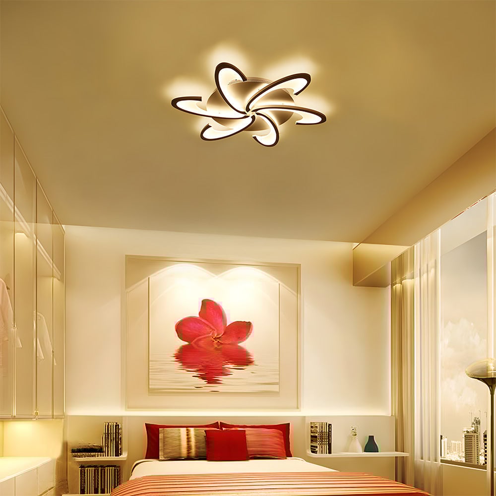 モダンな北欧風アイアンリビングルームLEDシーリングライト