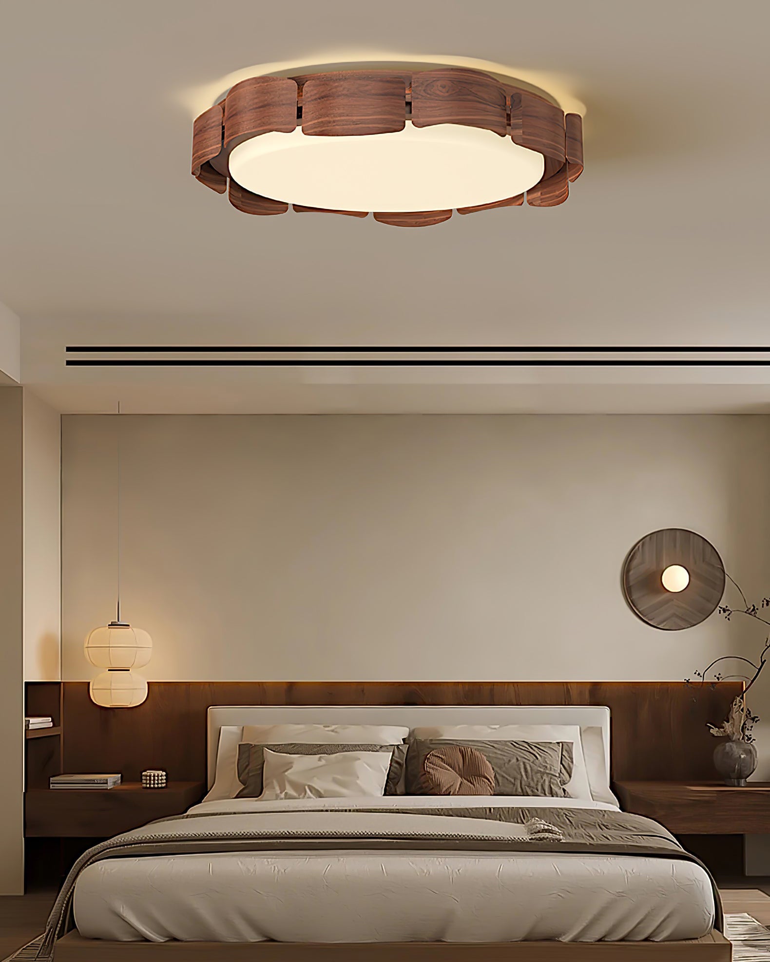 Wood Grain Pattern Ceiling Light
