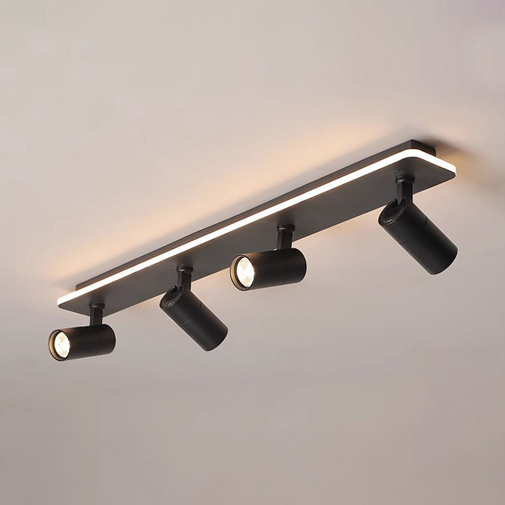 キッチン用のシンプルなトラック天井（白黒）