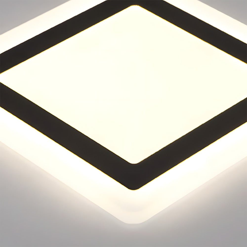 リビングルームに最適なシンプルなデザインのアクリル製フラッシュマウント天井ランプ