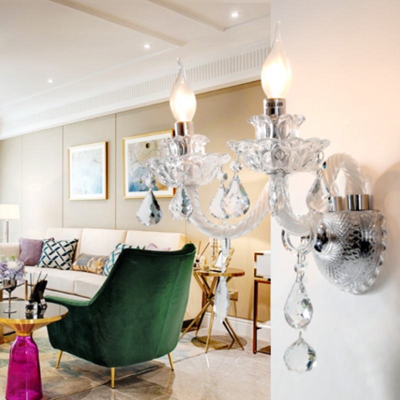 キャンドルスティッククリスタルウォールライト