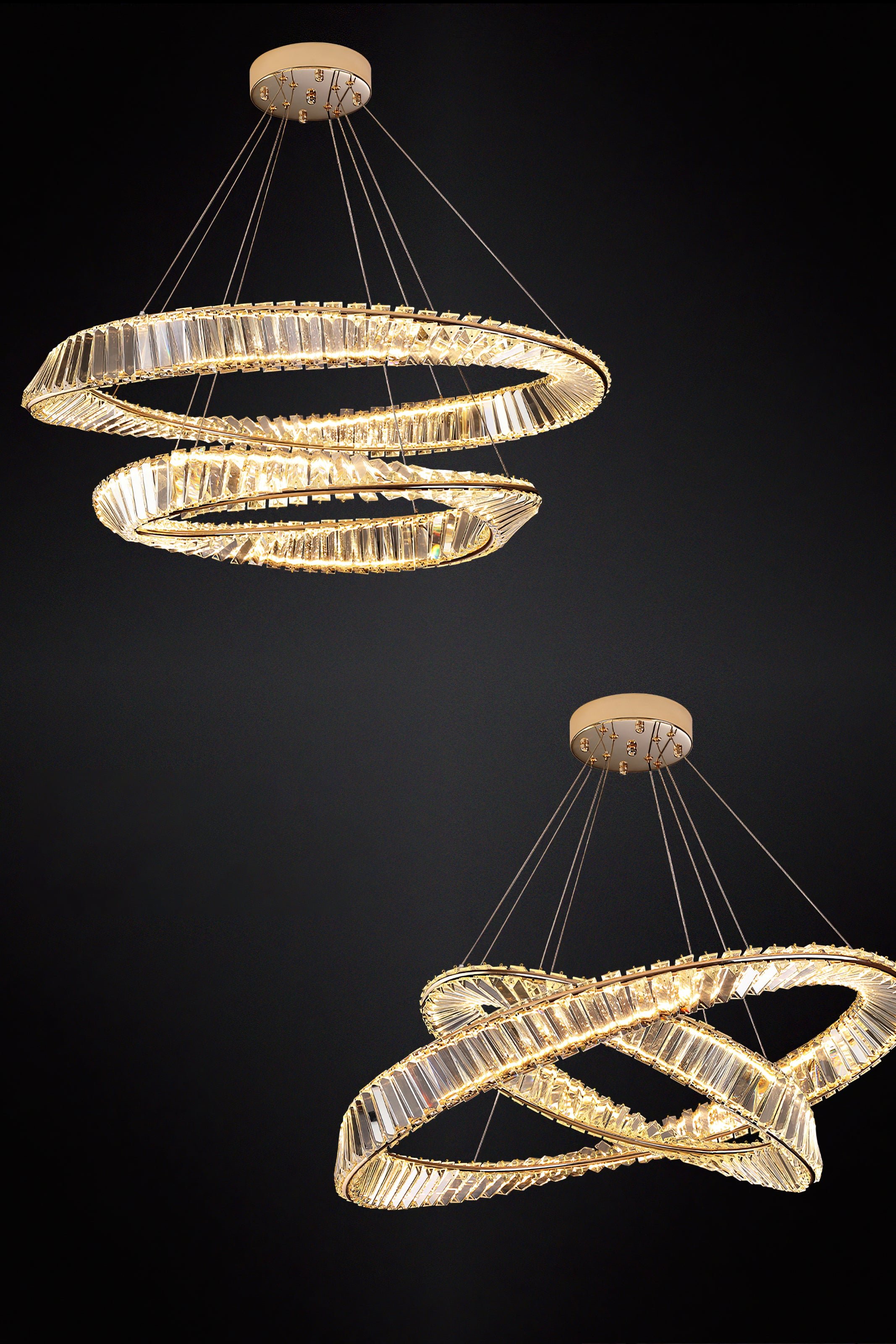 Ous クリスタル リング シャンデリア