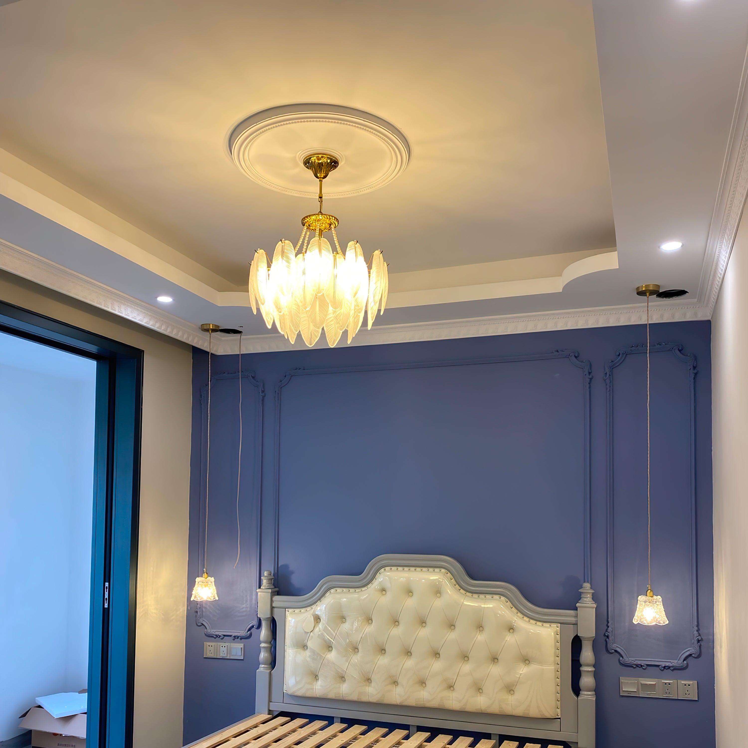 クリスタルフェザーシャンデリア