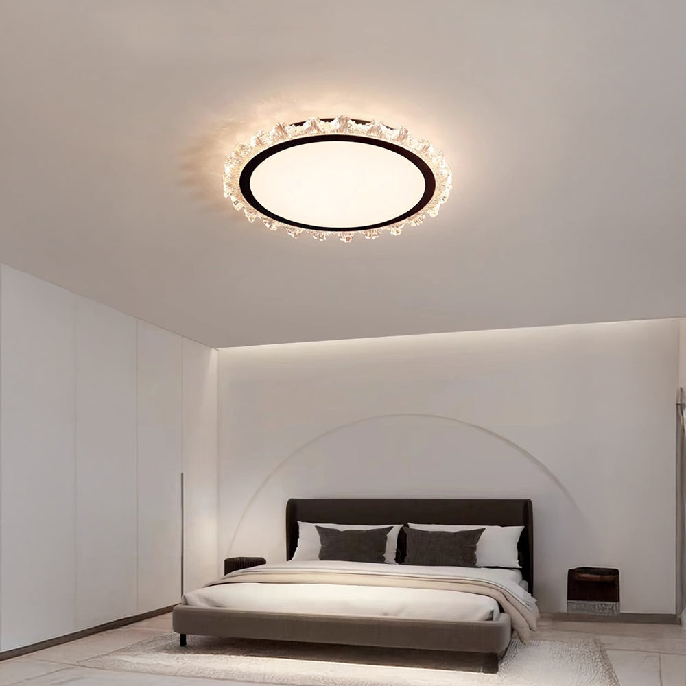 モダンな調光可能なクリスタルリビングルームLEDシーリングライト