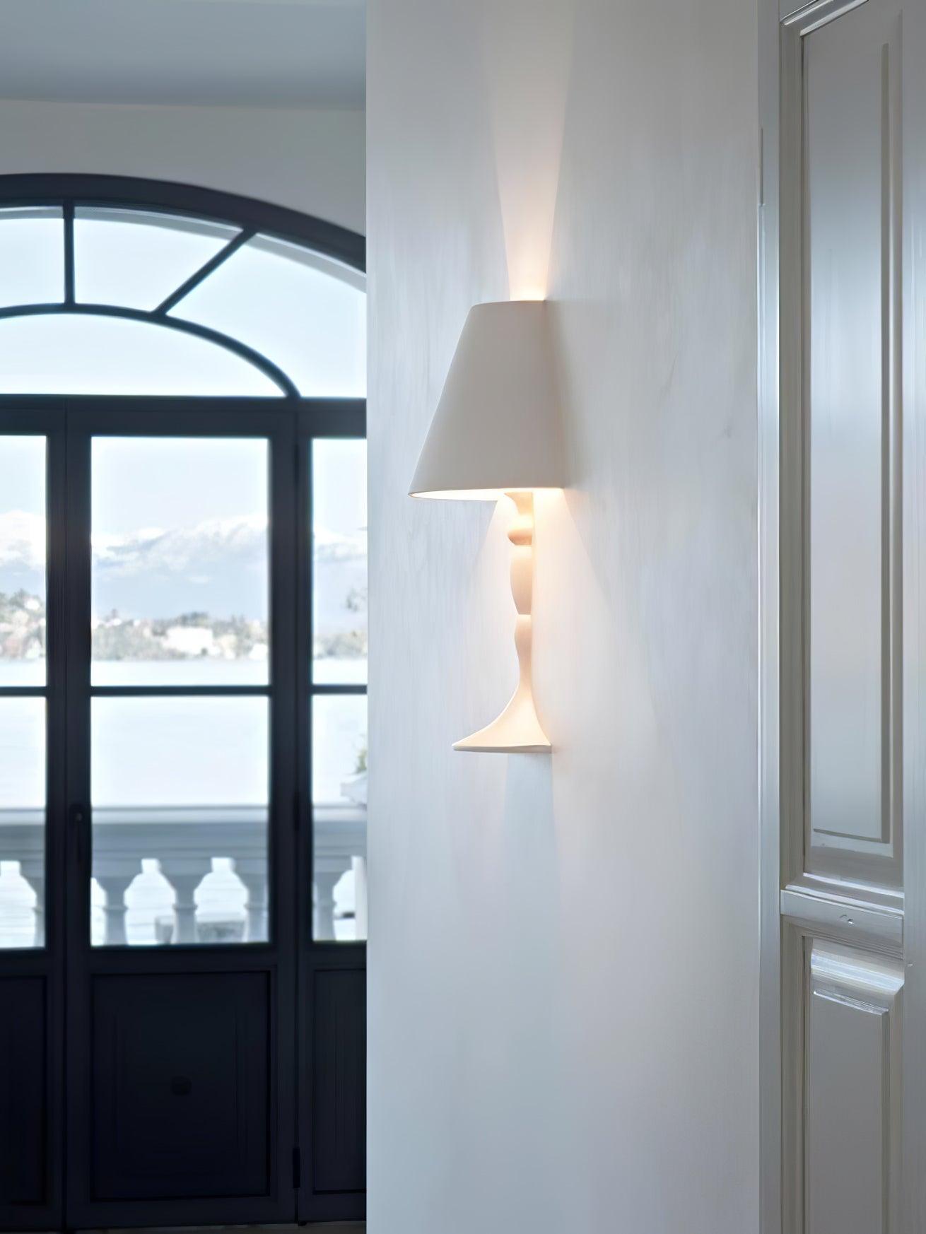 石膏絵ウォールランプ