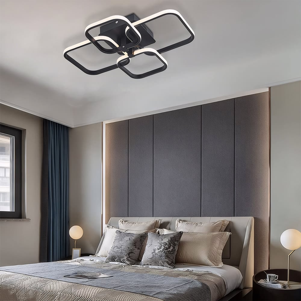 北欧の創造性あふれるマルチスクエアリビングルームLEDシーリングライト