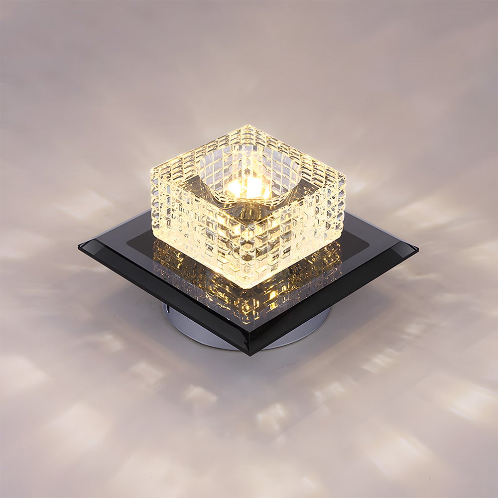 ミニマリストクリスタルブラックLED廊下天井照明