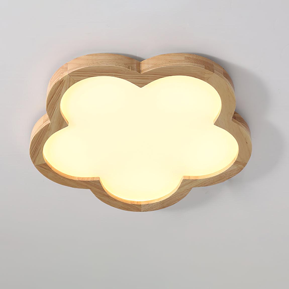 Wooden Flowers Ceiling Lamp