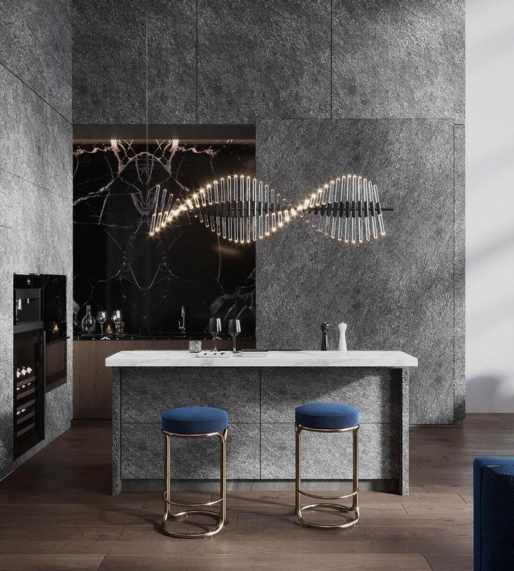 ピアノキー ブラックシャンデリア