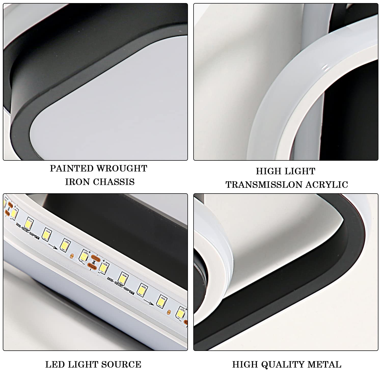 スクエアLEDアクリルリビングルームシーリングライト