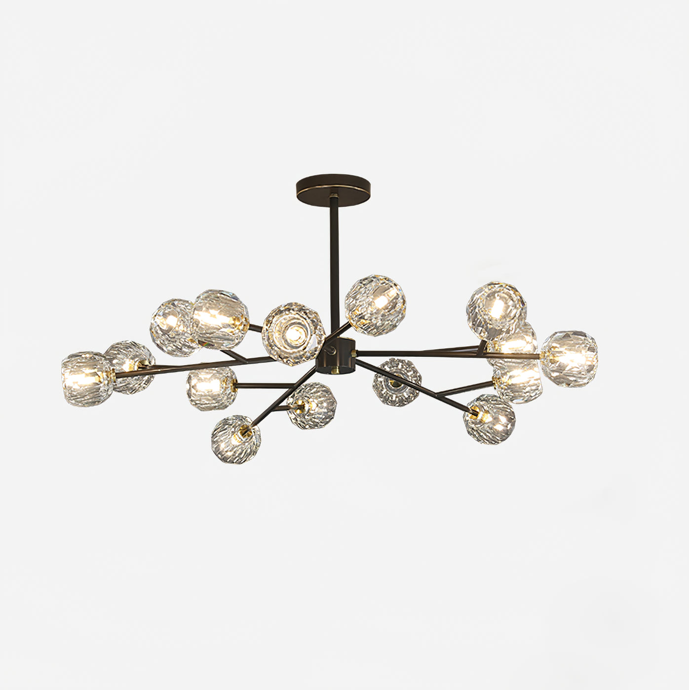 Crystal Ball Round Cluster Chandelier