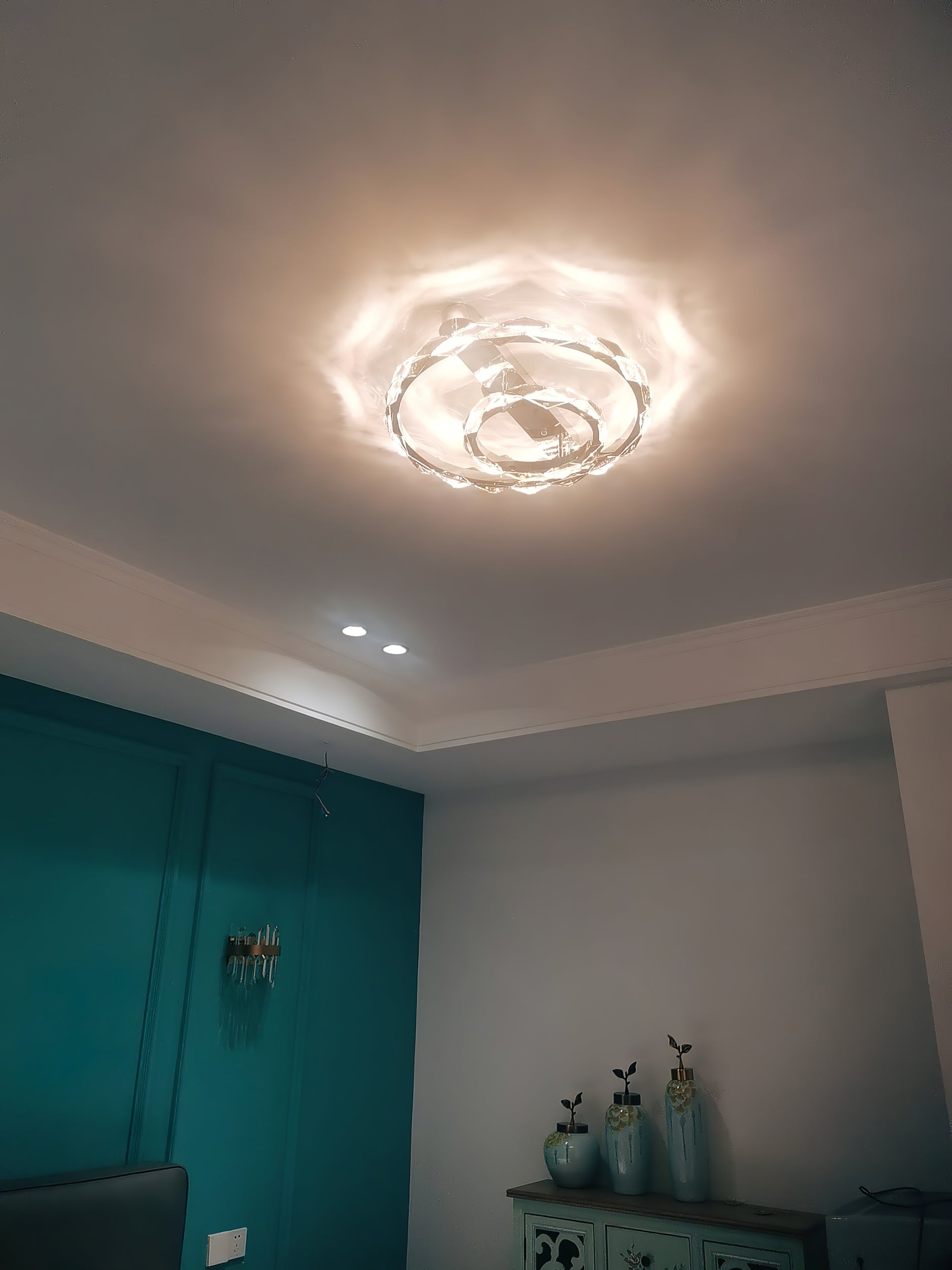 Rhombus Crystal Ceiling Lamp