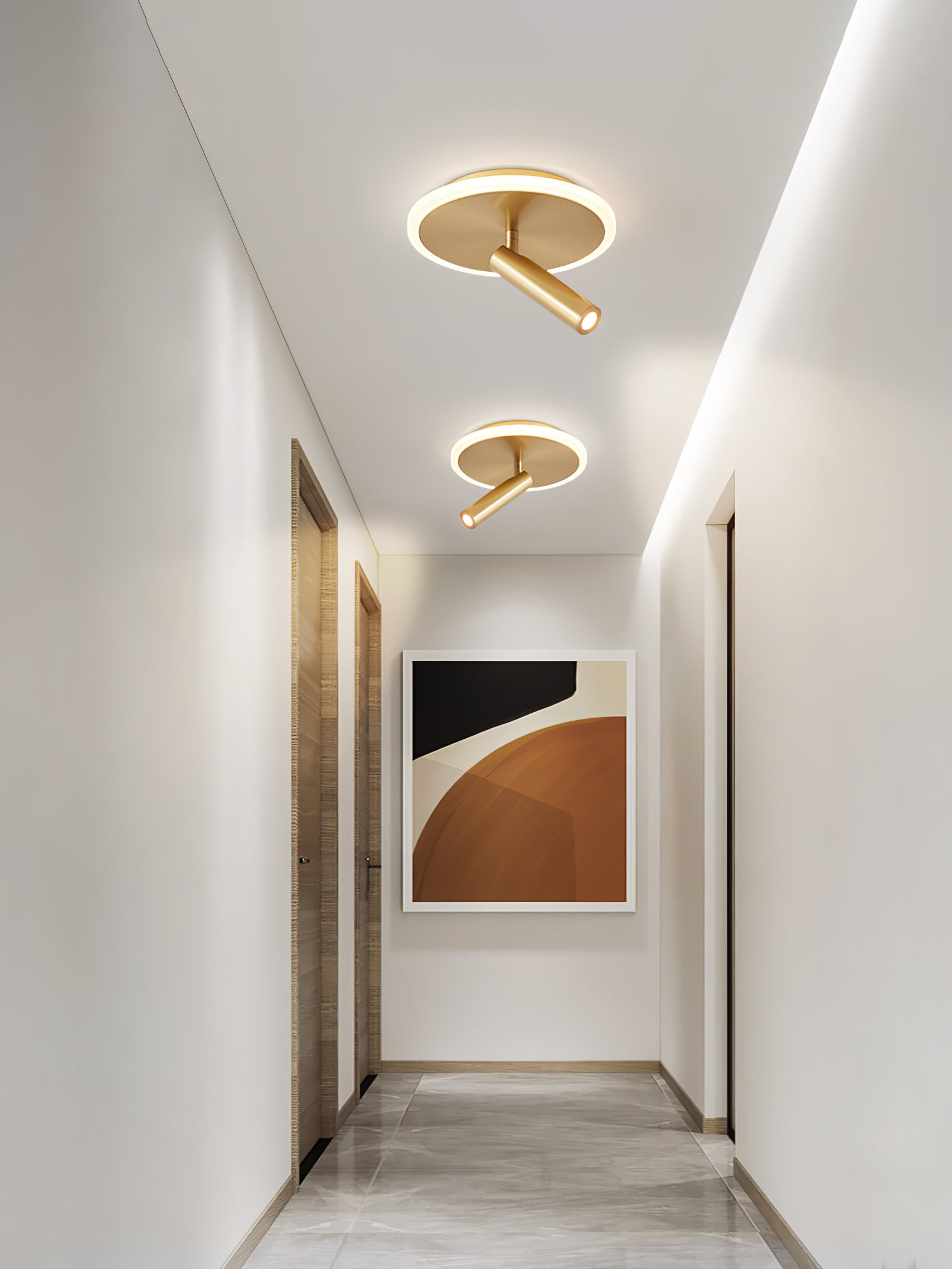 円形スポットライト天井ランプ