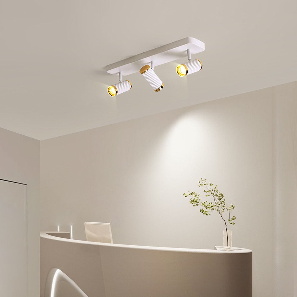 シンプルな金属製の白色LEDトラック照明