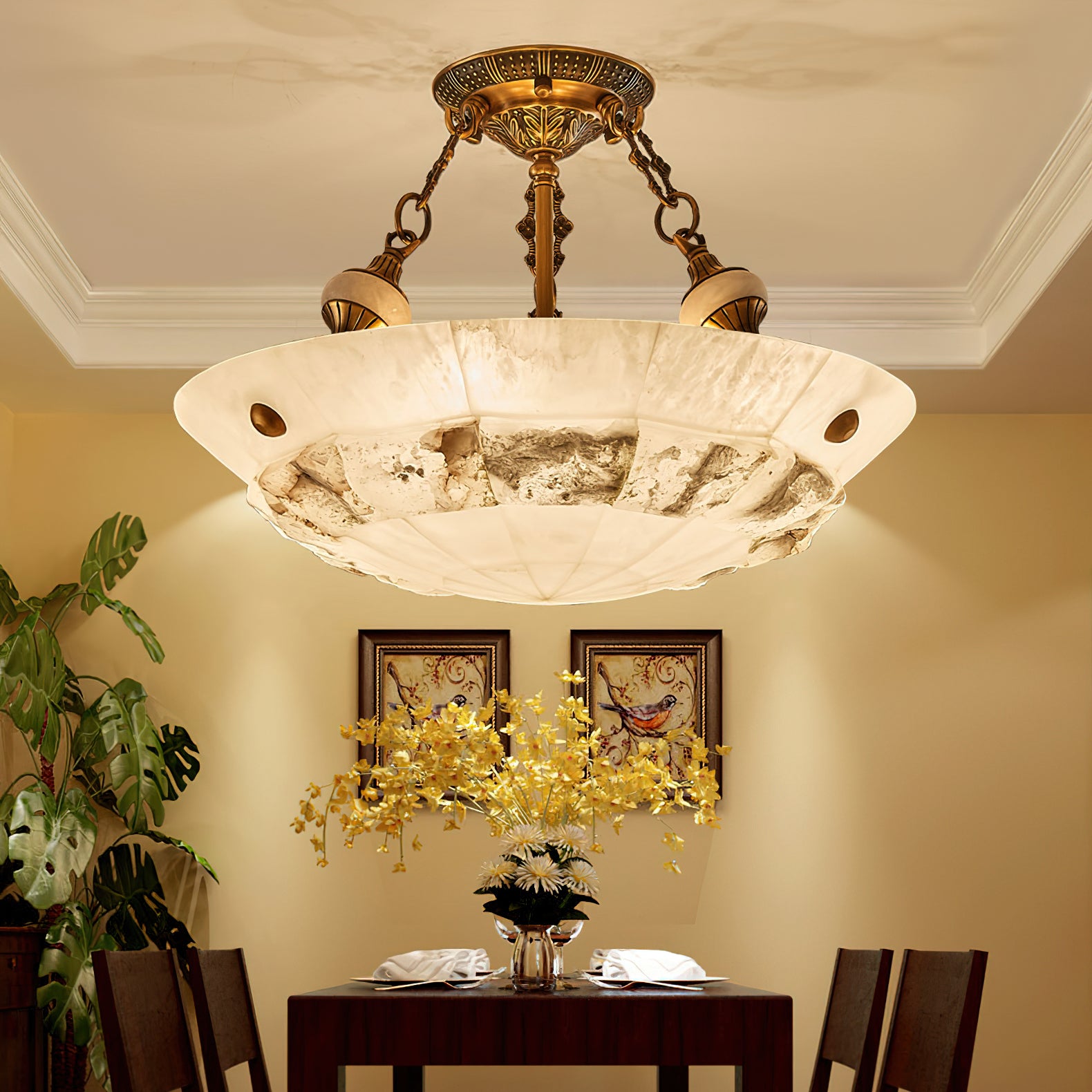 パッチワークボウル天井ランプ