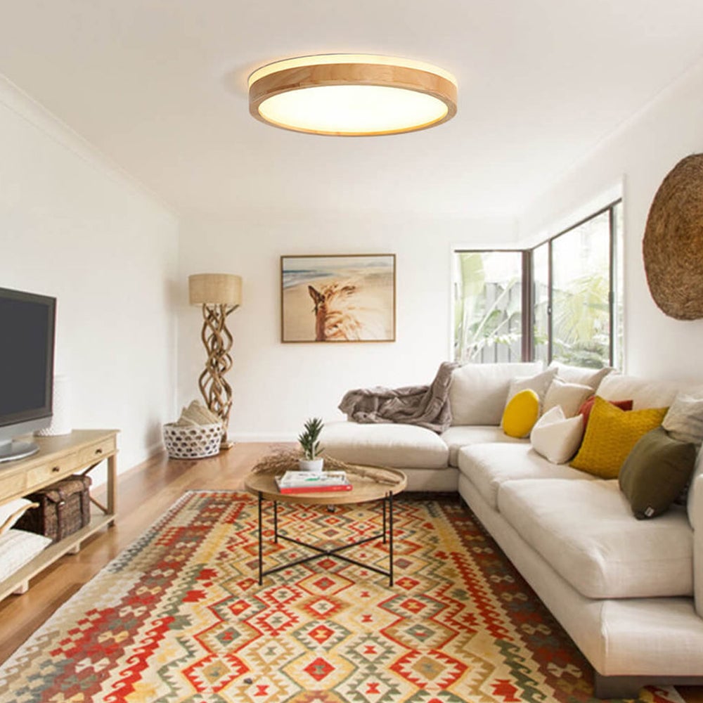 木製リビングルーム用LEDシーリングライト