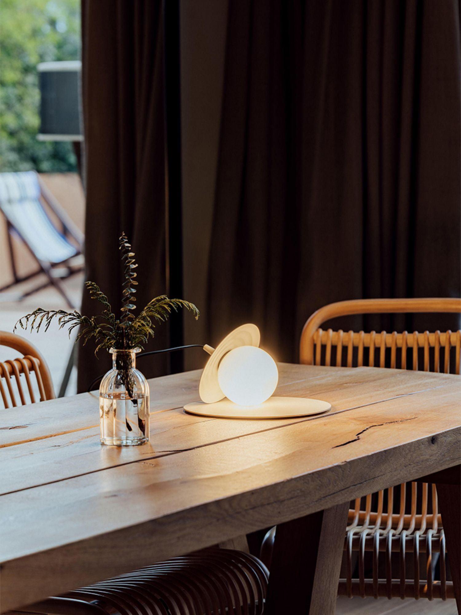 ミラーレコードテーブルランプ