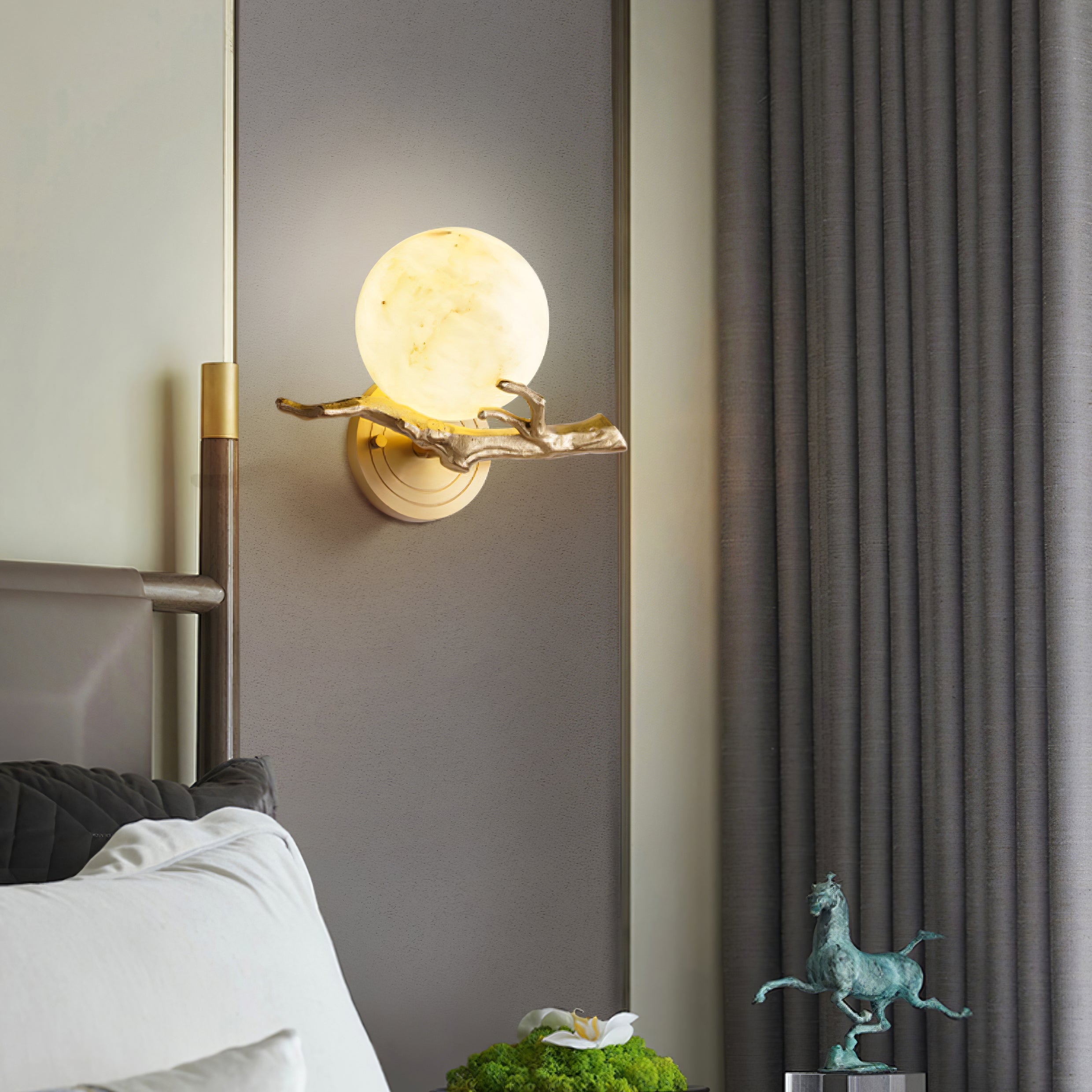 レトロな小枝のウォールランプ