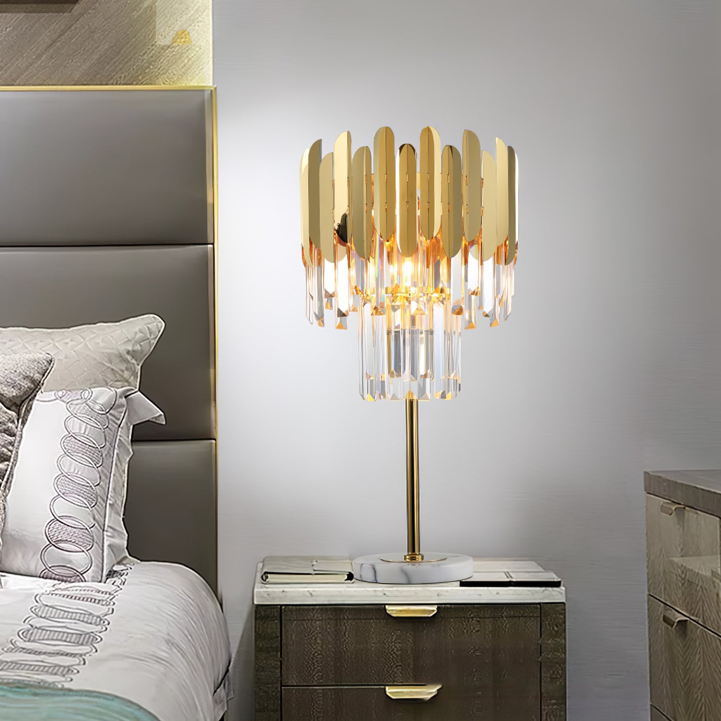 クリスタル マーブル デスクランプ