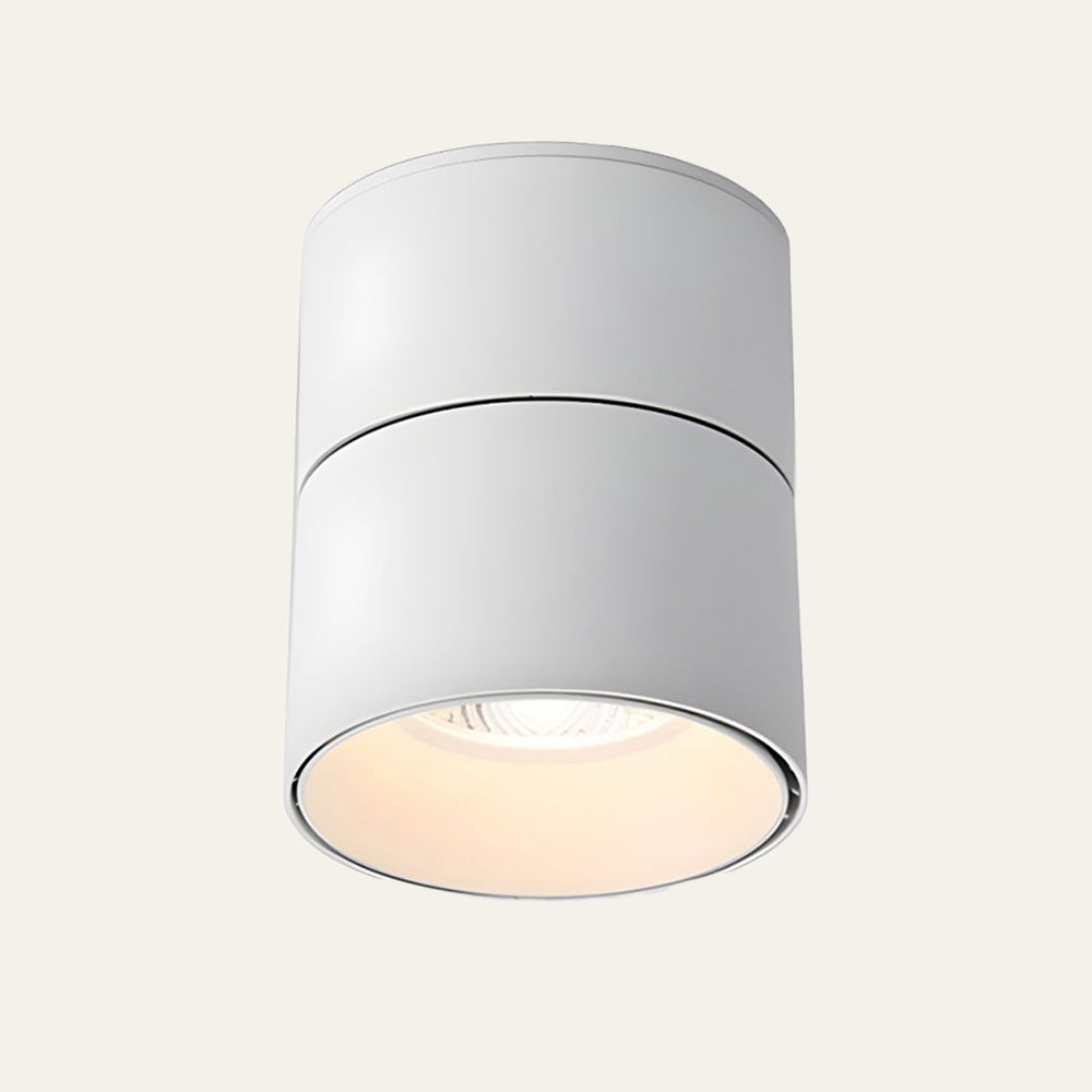 ミニマルな装飾のアルミ製ホワイト＆ブラックLED天井ダウンライト（廊下用）