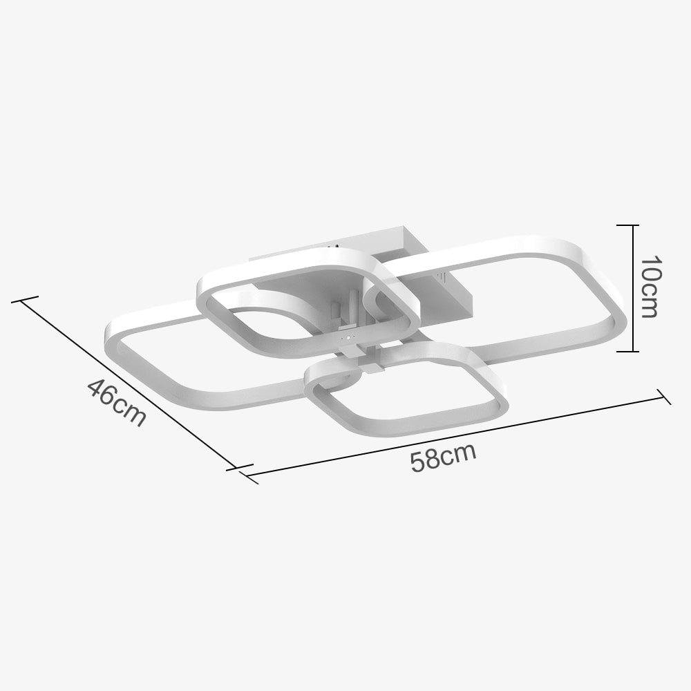北欧の創造性あふれるマルチスクエアリビングルームLEDシーリングライト