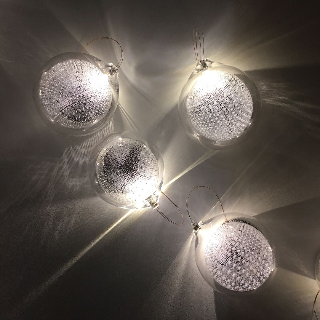 White-Clear Glass Wall Lamp