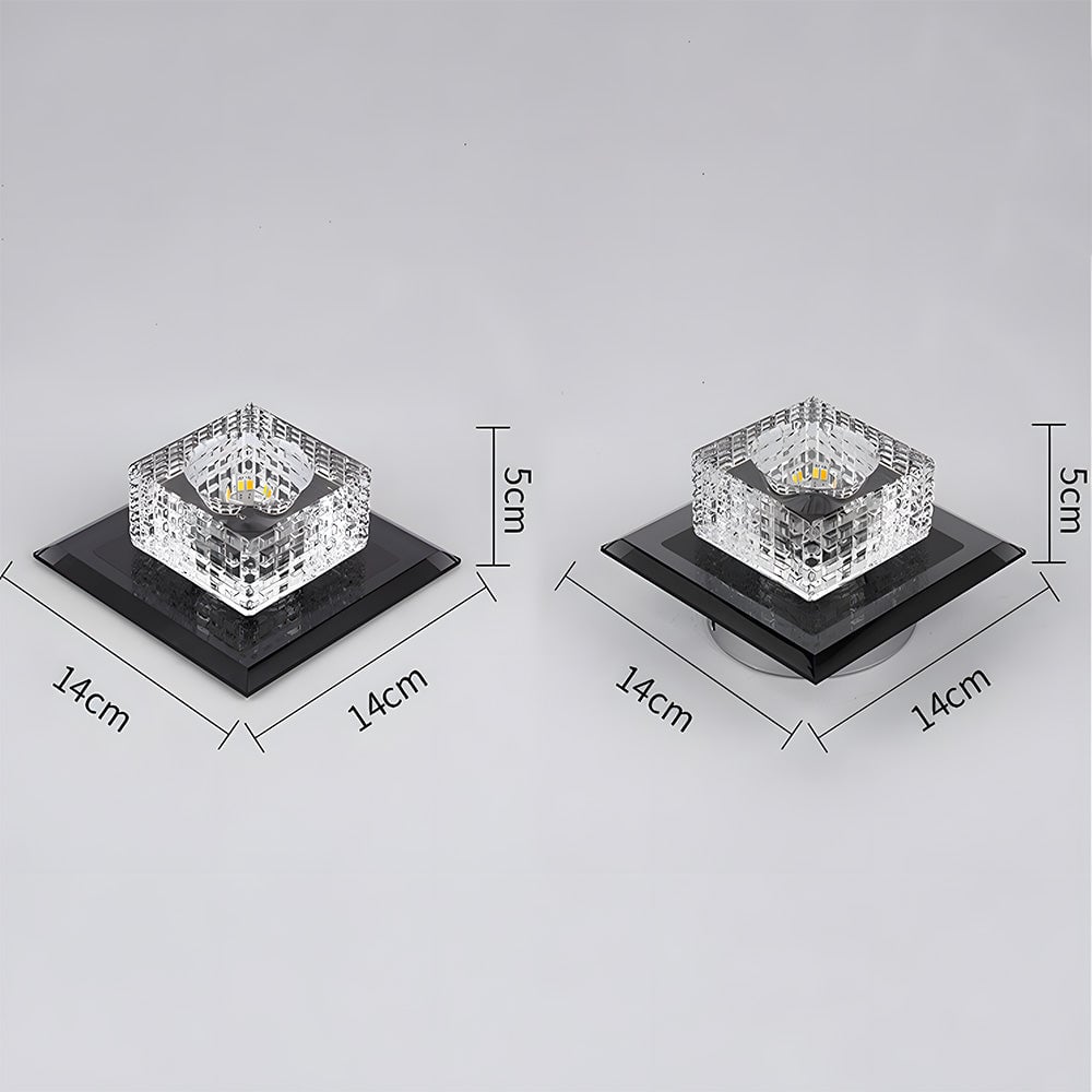 ミニマリストクリスタルブラックLED廊下天井照明