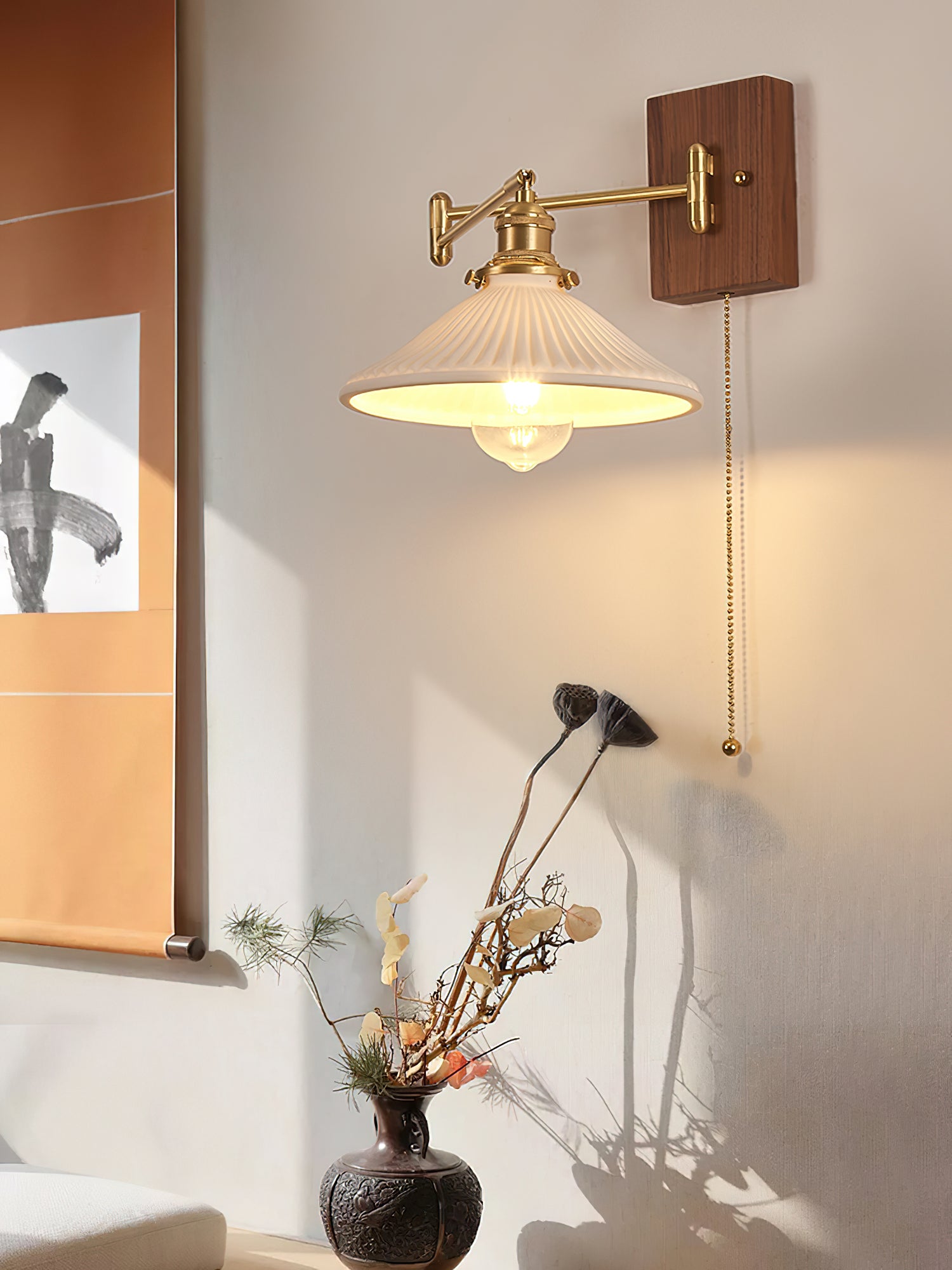 ヘリテージ ウォールナット ウォールランプ