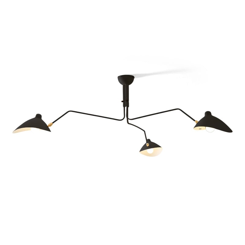 Horizontal Serge Mouille Ceiling Lamp A