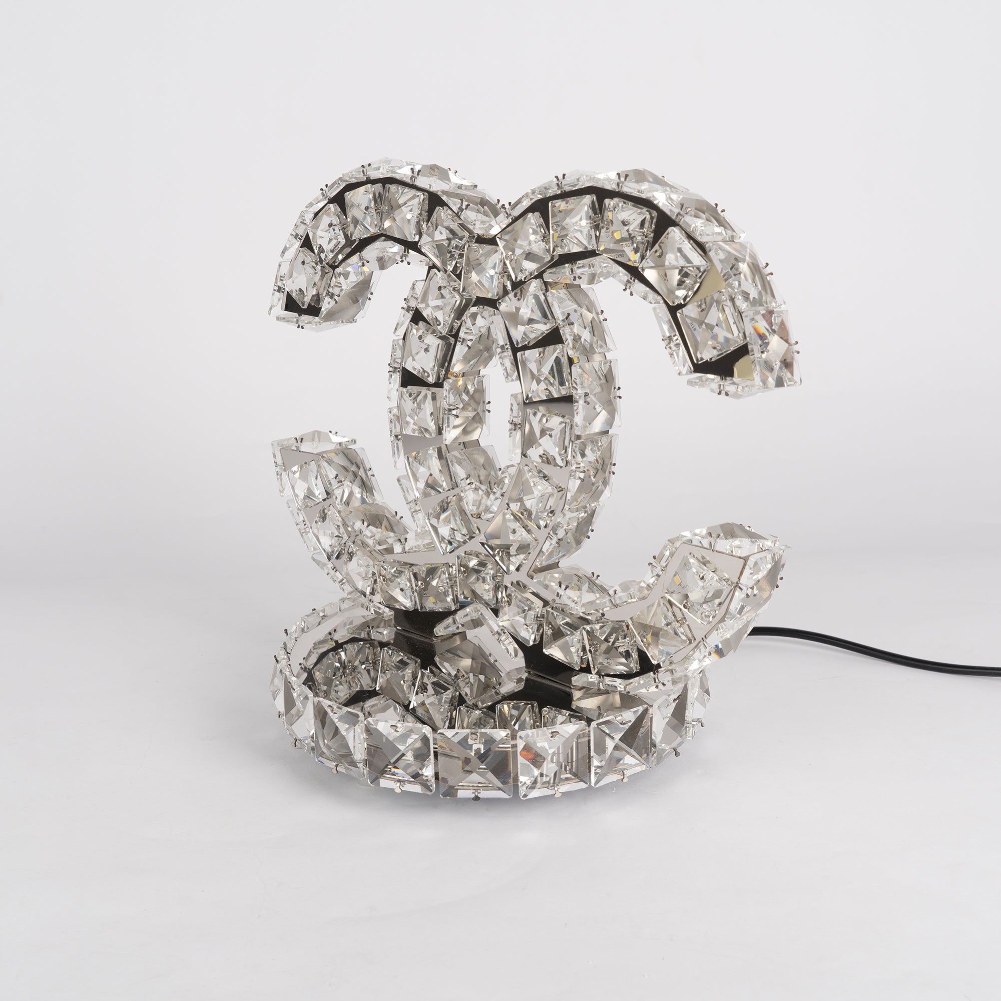 ステンレススチールクリスタルテーブルランプ