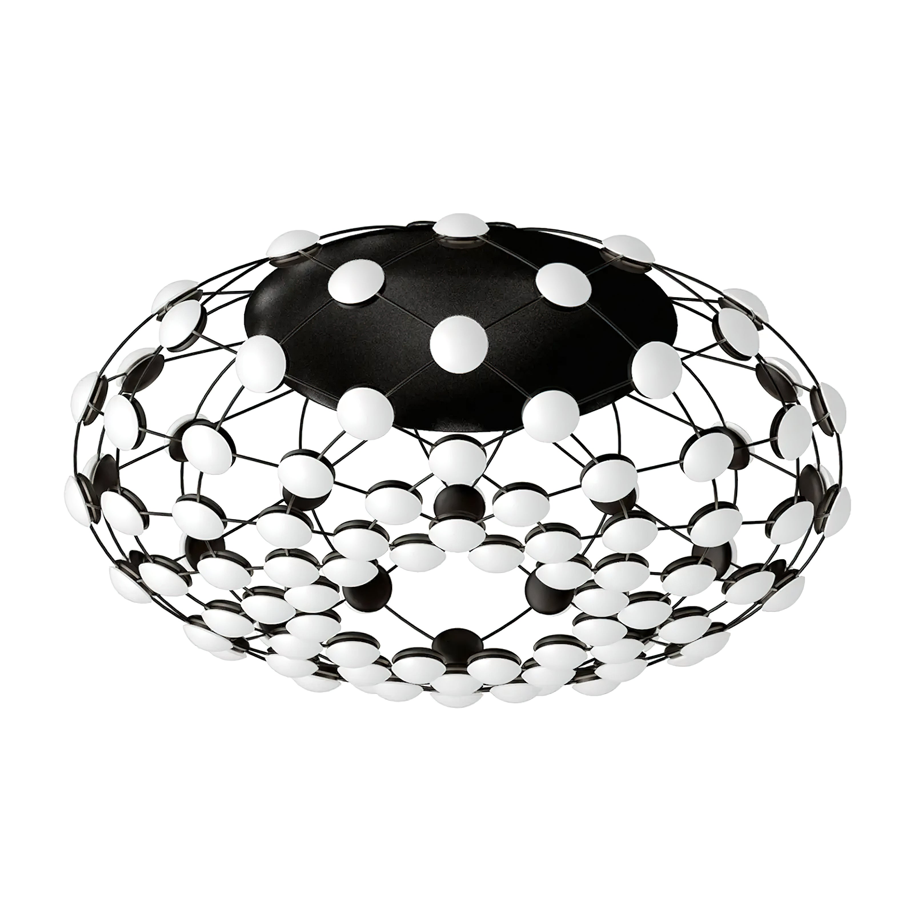 黒と白のメッシュ天井ランプ