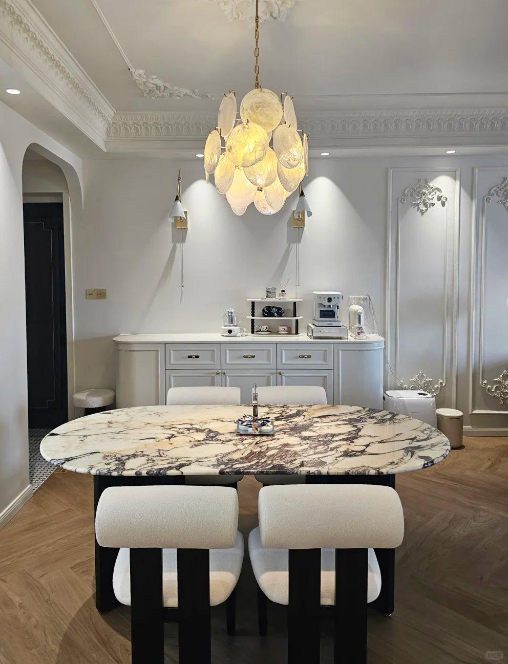 Loire Valley Glass Chandelier