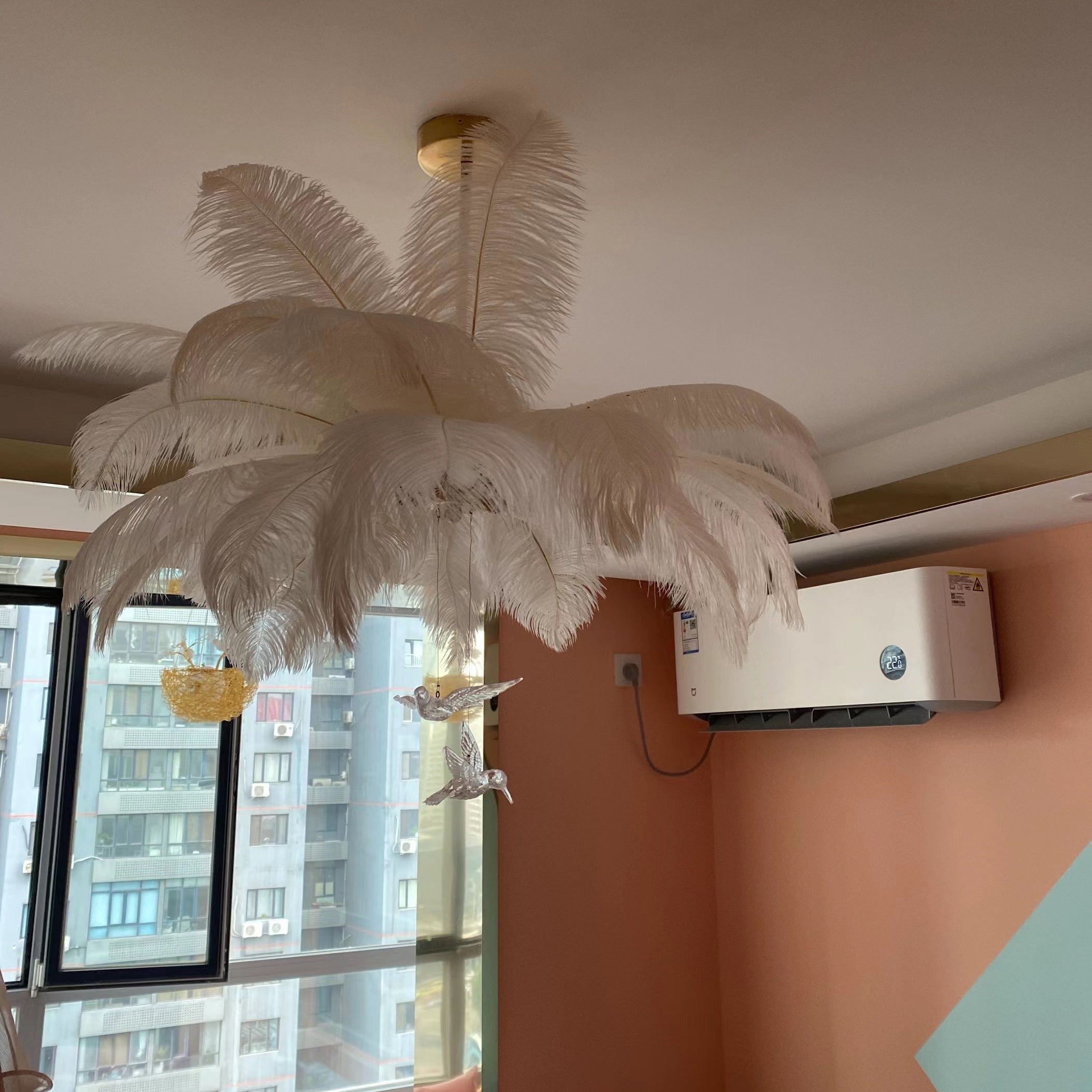 Ostrich Feather Chandelier