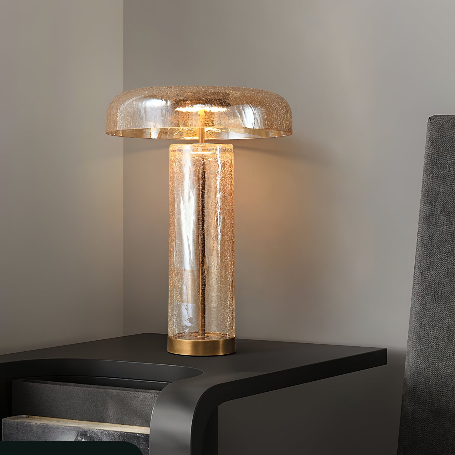 グレイシャー クラックル テーブルランプ